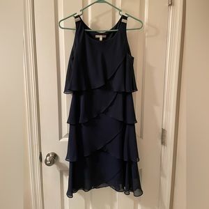 Dress Barn original Navy elegant chiffon dress